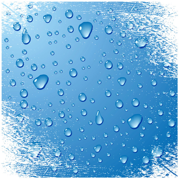 free vector Drops of water droplets theme vector